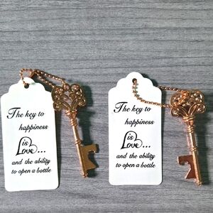 The Key To Happiness Is Love & The Ability To Open A Bottle Skeleton Key Opener